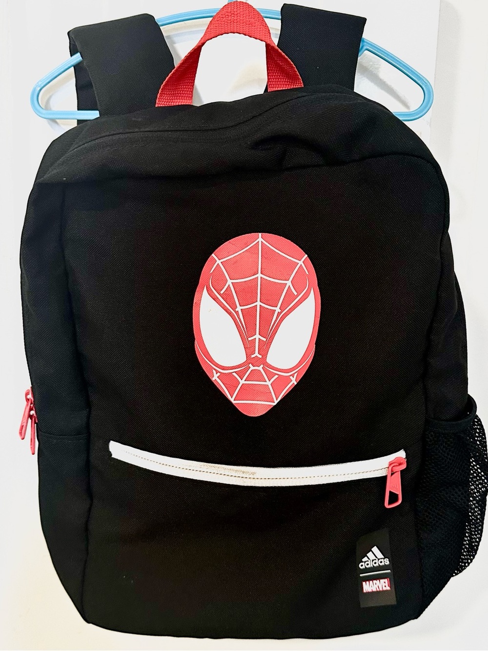 adidas Marvel Kids Black & Red Spider-Man Face Backpack